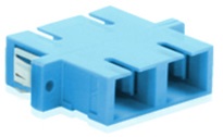 Adaptador SC-UPC dúplex monomodo azul