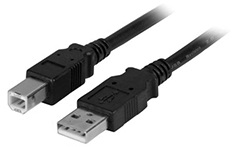 Cable USB 2.0 standard tipo A M/tipo B M negro 1,8m.