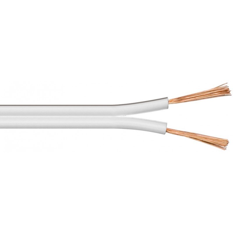 Cable paralelo 2x1 blanco 100m.