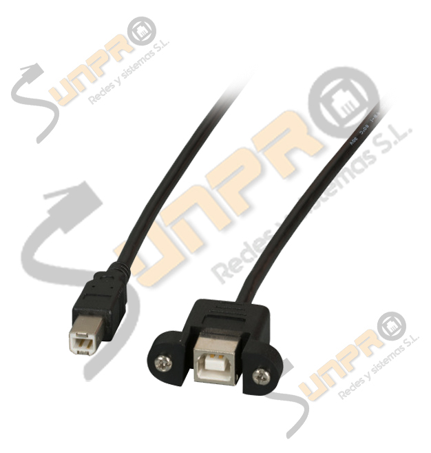 Cable extensor USB 2.0 tipo B M/H panel 0,5m.