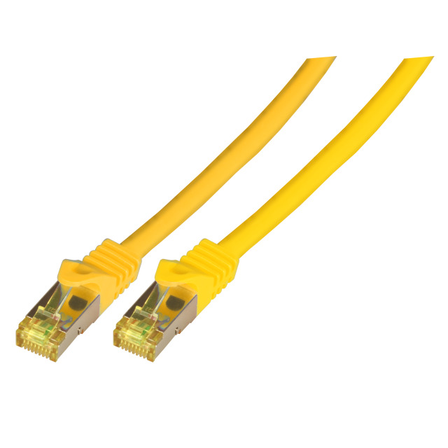Latiguillo Cat.6A S/FTP con cable Cat.7 LSZH 1m. amarillo