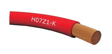 Cable flexible H07Z1-K LH 4mm. rojo 100m.