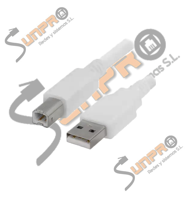 Cable USB 2.0 standard tipo A M/tipo B M gris 3m.
