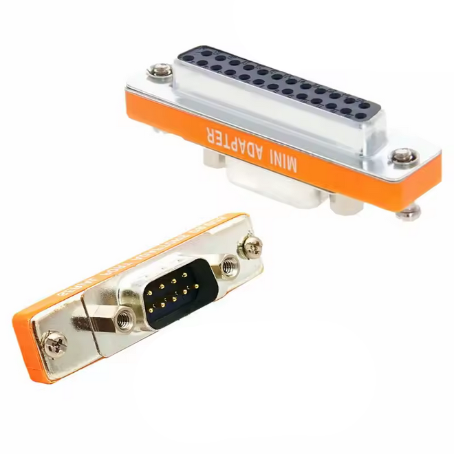 Adaptador sub D 9 M/ 25 H Null Modem bajo perfil