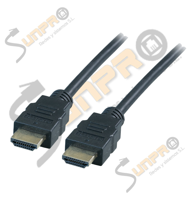 Cable HDMI Ethernet 4K30Hz tipo A M/M 3m. negro