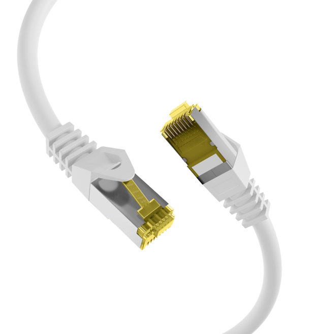 Latiguillo Cat.6A S/FTP con cable Cat.7 LSZH 1m. blanco