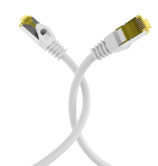 Latiguillo Cat.6A S/FTP con cable Cat.7 LSZH 1m. blanco